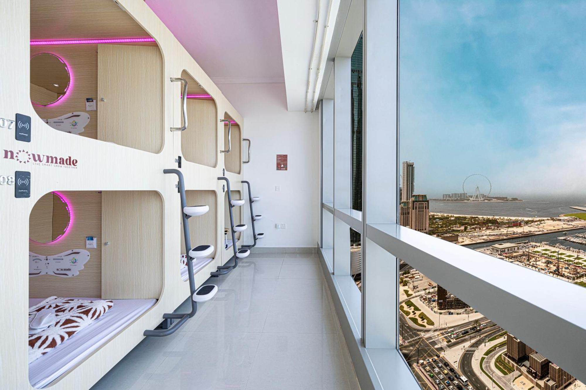 Hostel Capsule Experience Duplex - Panoramic Sea View - Nowmade La Marina Dubaj Zewnętrze zdjęcie