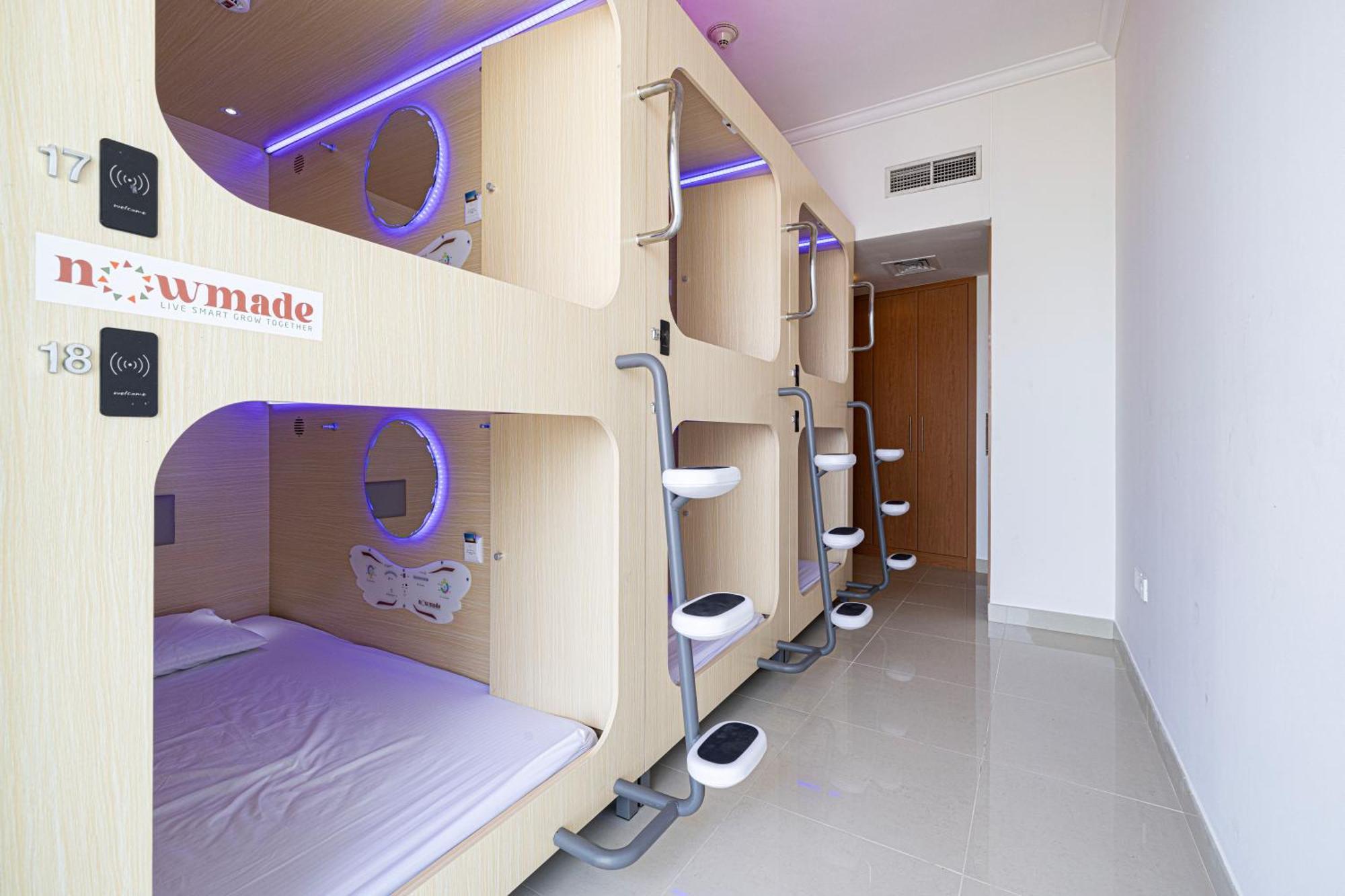 Hostel Capsule Experience Duplex - Panoramic Sea View - Nowmade La Marina Dubaj Zewnętrze zdjęcie