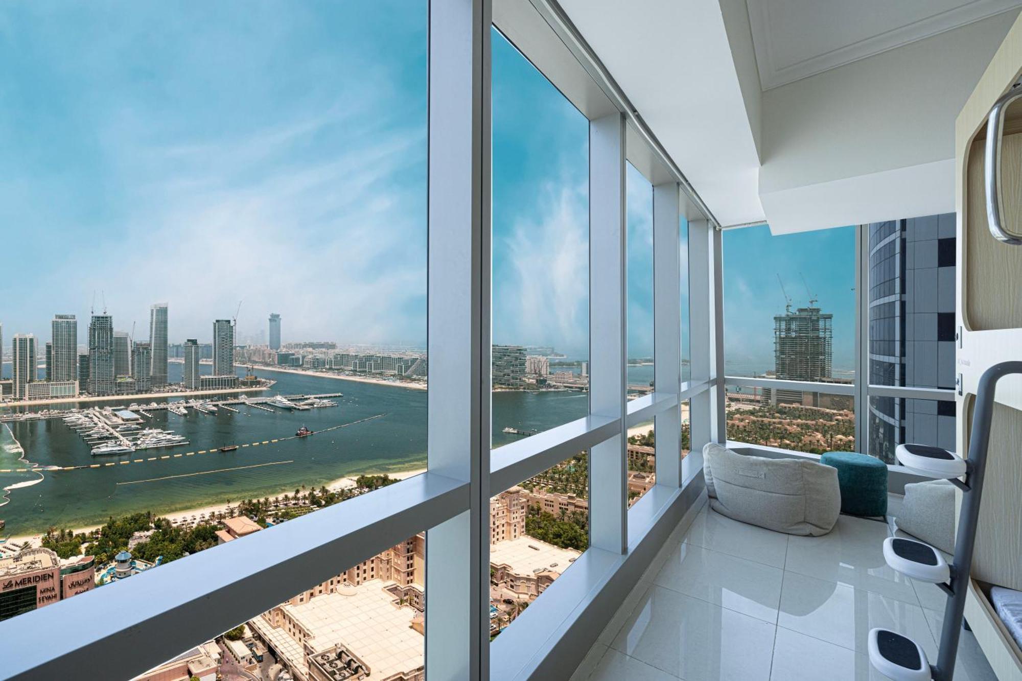 Hostel Capsule Experience Duplex - Panoramic Sea View - Nowmade La Marina Dubaj Zewnętrze zdjęcie
